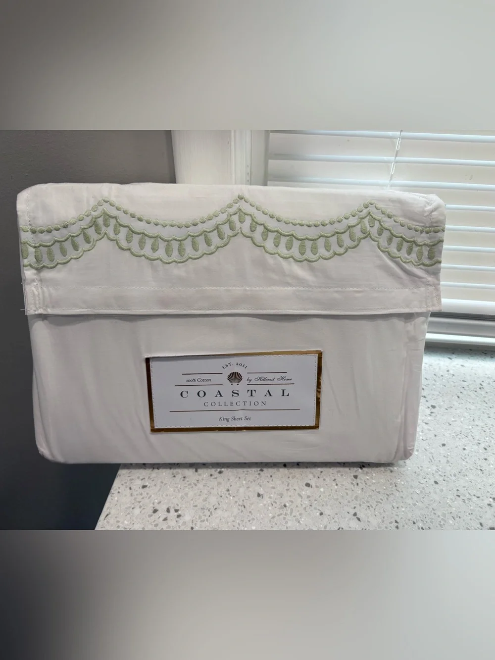 New in package - Hillcrest Home Coastal Collection King Sheet Set